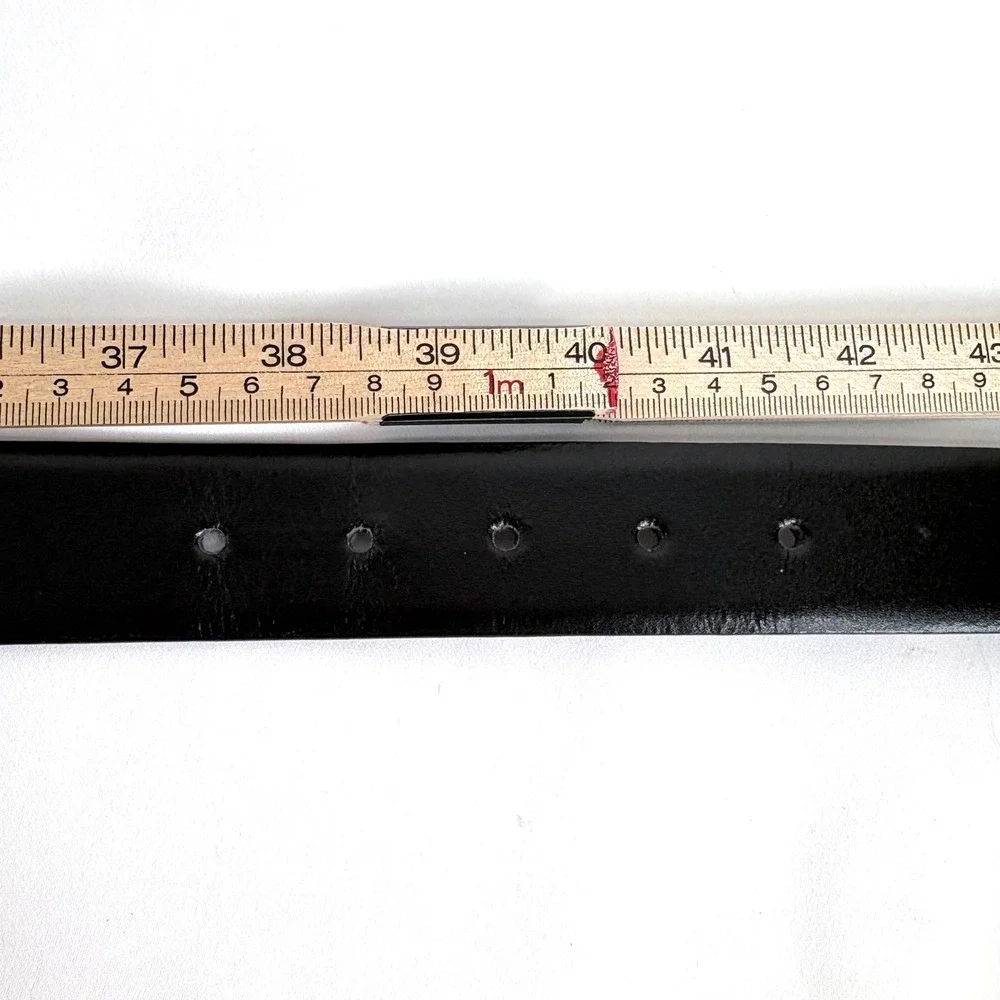 Ted Baker Reversible Belt Black Brown Leather Silver Buckle Size 38